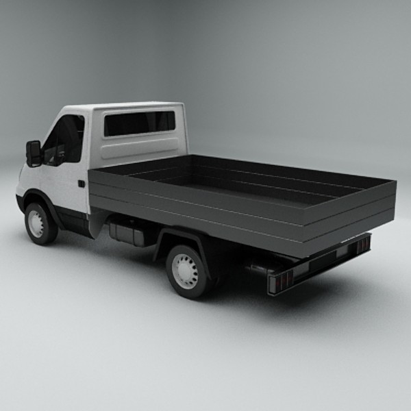 3d iveco van semi - model - Iveco Van with semi - trailer by aldaris81